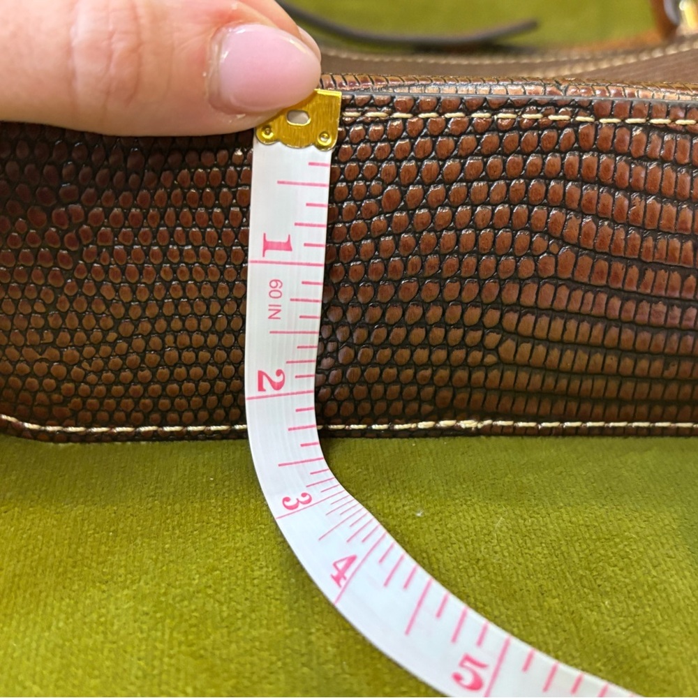 Dooney & Bourke Lizard Embossed Brown Crossbody Bag - Picture 8 of 8